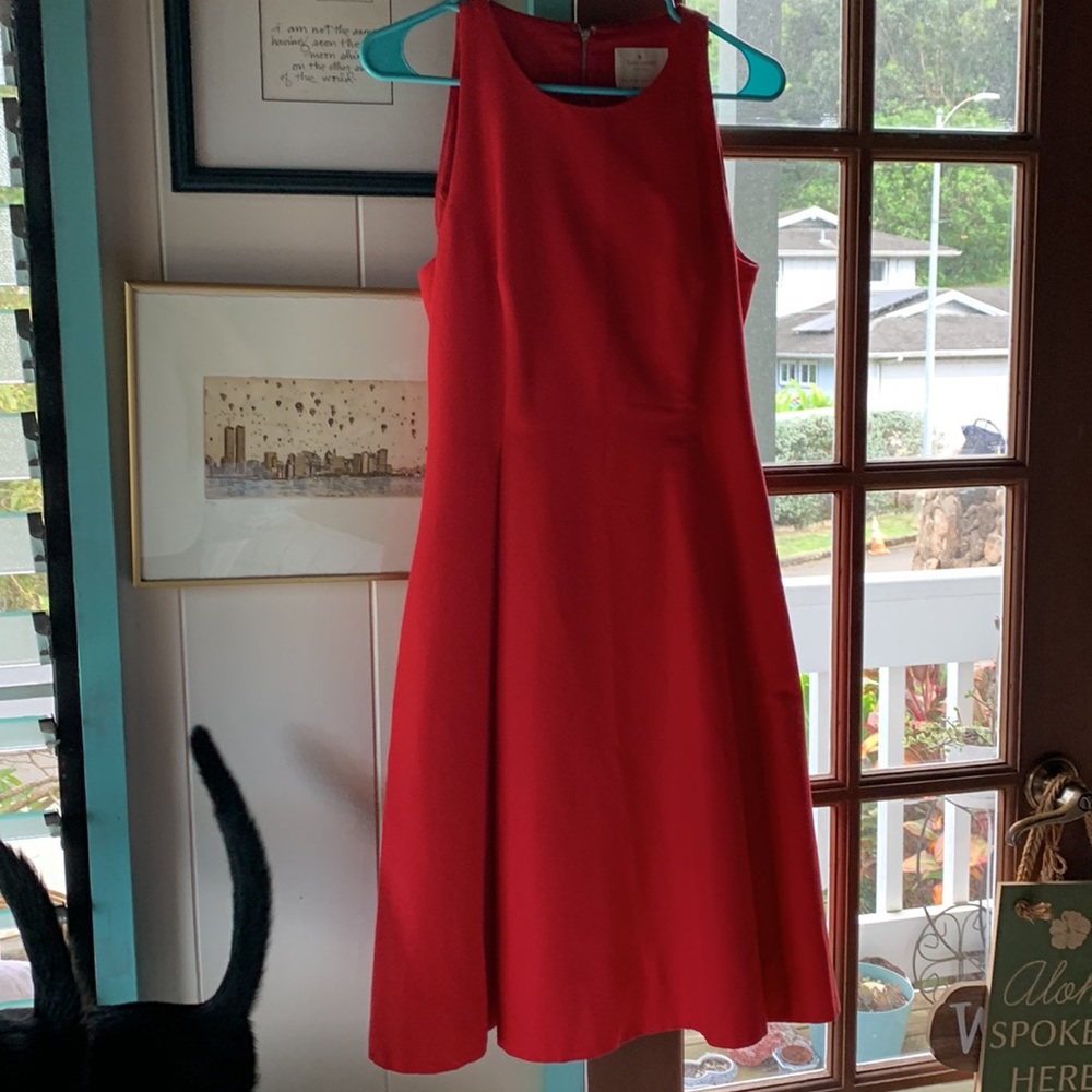 Kate Spade Red Pleated Dress - Picture 1 of 6